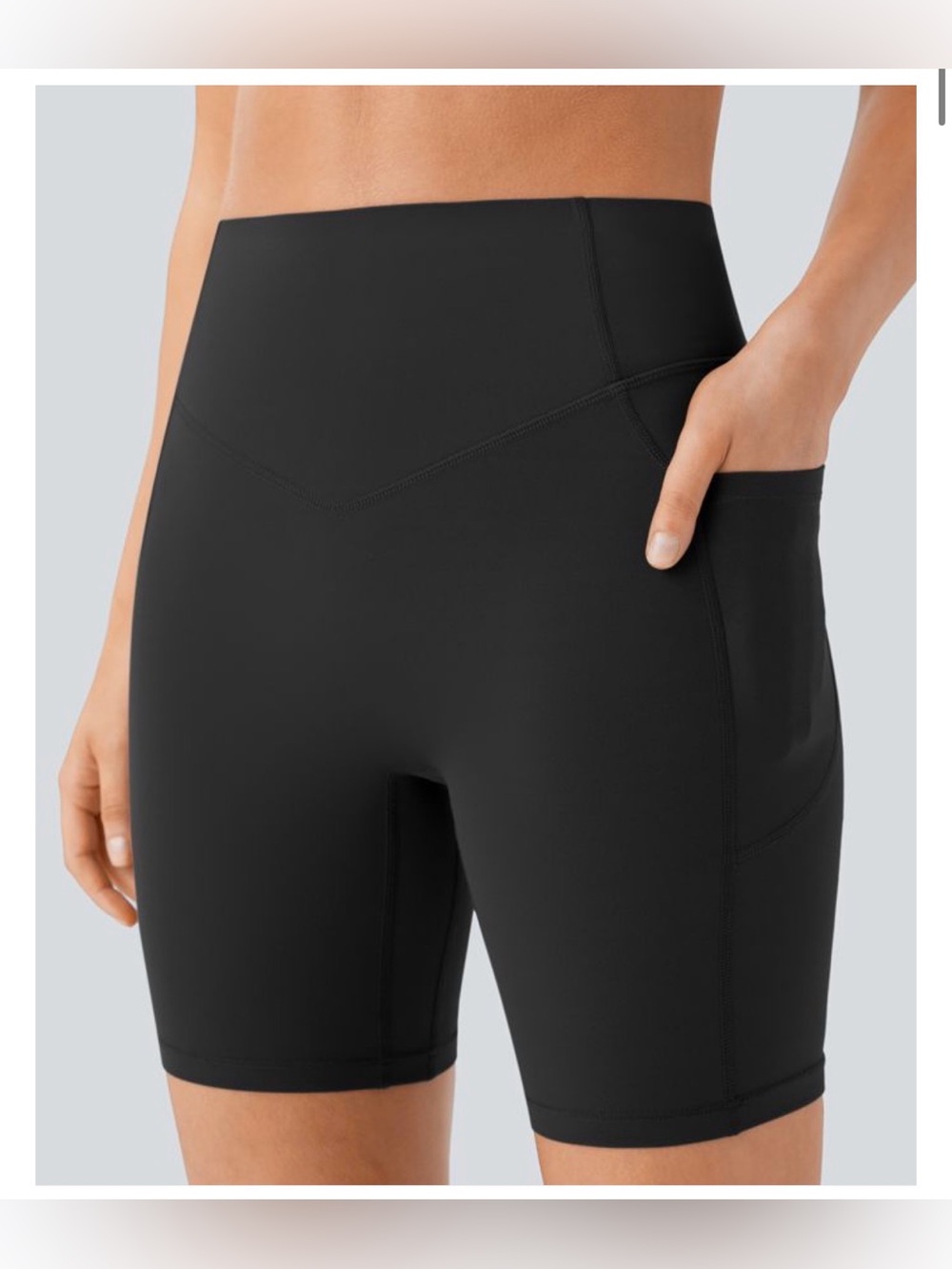 NWT Halara UltraSculpt™ High Waisted Butt Lifting Pocket Shorts Black - Size L